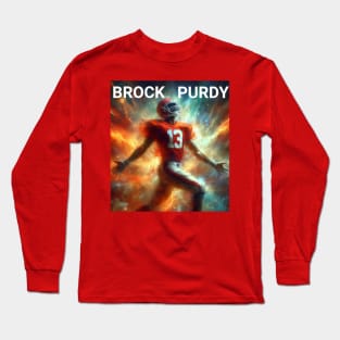 Brock Purdy oil paint American football Long Sleeve T-Shirt